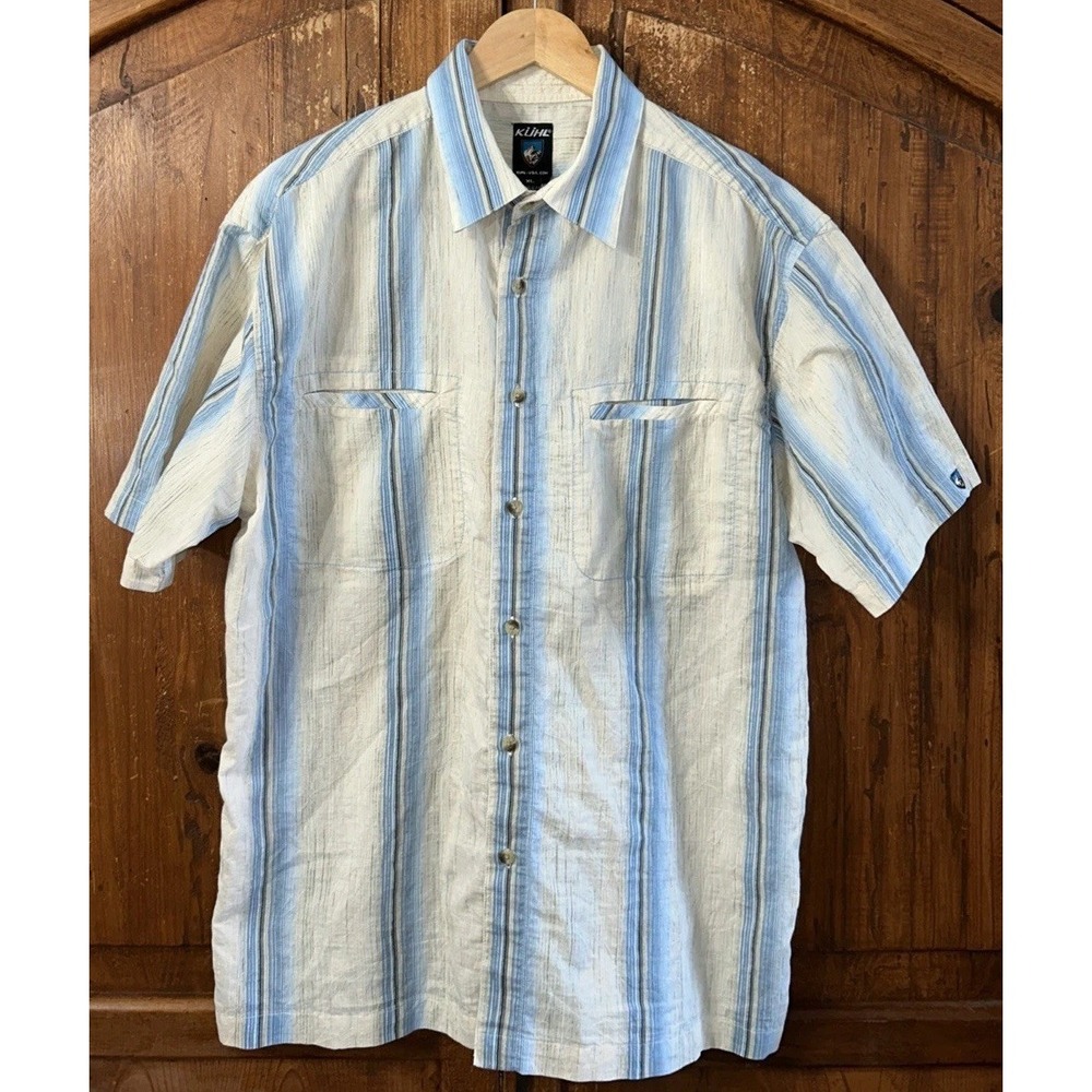 Mens KUHL Athletik Fit Button Down S/S Shirt Sz XL Made In India Pockets
